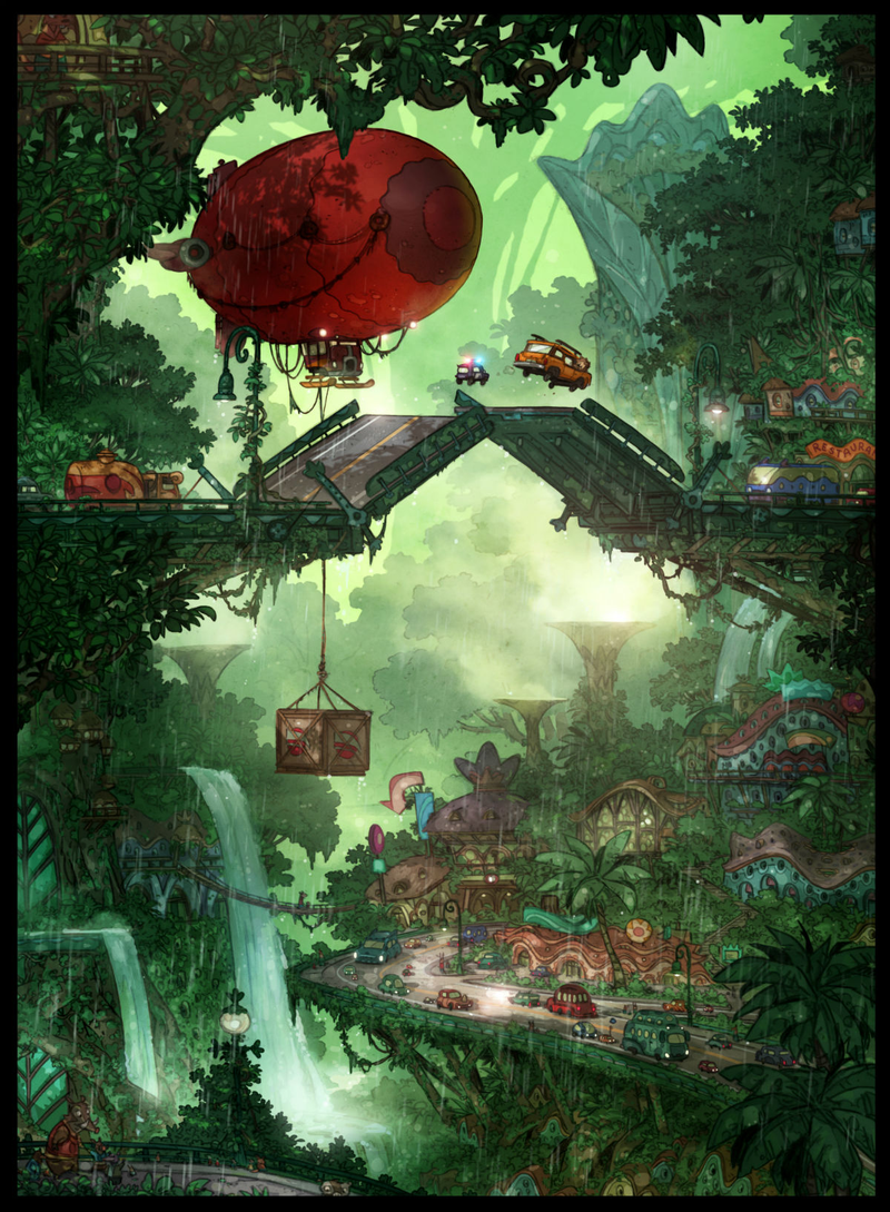 Illustration for article titled This Beautiful Zootopia Concept Art Explains How All Animals Live Together In One City